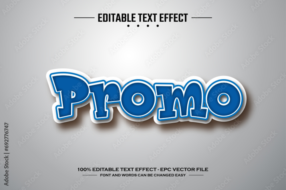 Promo 3D editable text effect template