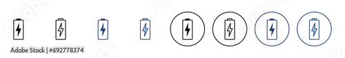 Battery icon vector. battery Charging sign. battery charge level photo