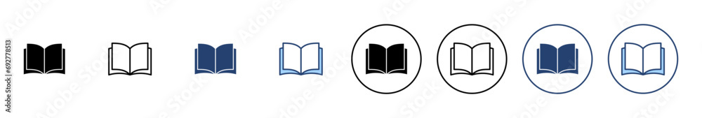 Book icon vector. open book sign and symbol. ebook icon Book icon vector. open book sign and symbol. ebook icon