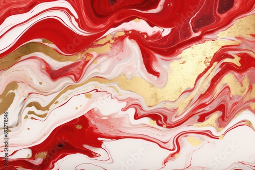 texture gold red white marble fluid illustration pattern. Desktop Wallpaper. Generative AI
