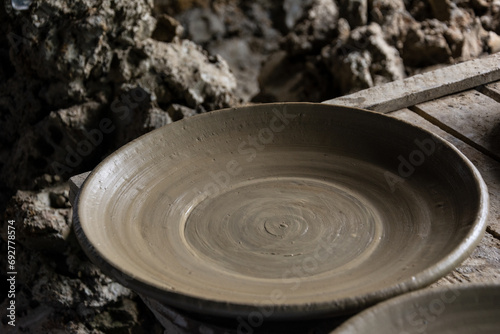 Ceramic dishes for sale in Maragogipinho in the city of Aratuipe, Bahia. photo