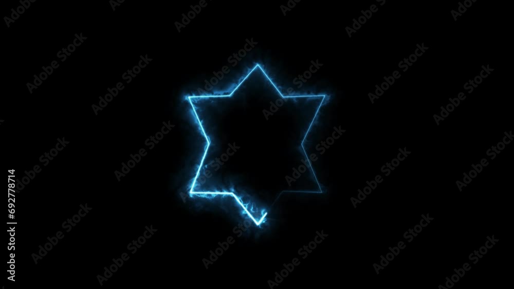 Abstract glowing neon geometric star frame animation 4k Abstract glowing neon geometric star frame animation 4k