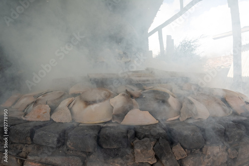 Handmade wood-fired oven from the Maragogipinho potteries in the city of Aratuipe, Bahia. photo