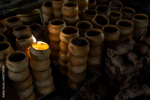 Ceramic vases for sale in Maragogipinho in the city of Aratuipe, Bahia. photo