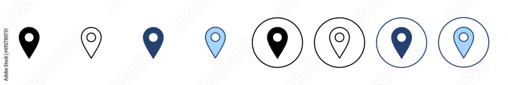 Pin icon vector. Location sign and symbol. destination icon. map pin Pin icon vector. Location sign and symbol. destination icon. map pin