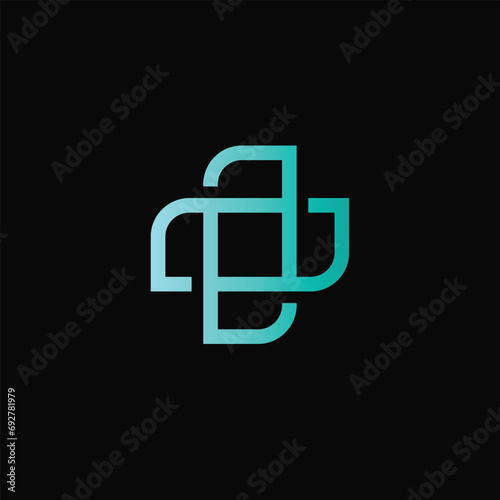 modern medical cross plus health line logo design