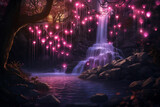 Enchanting Valentines Day Waterfall