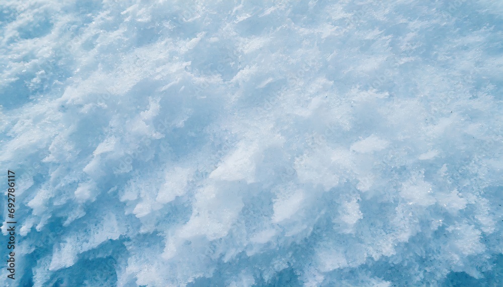 Blue snow texture background.