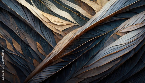 Close up of leaves texture art. 