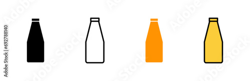Bottle icon set vector. bottle sign and symbol