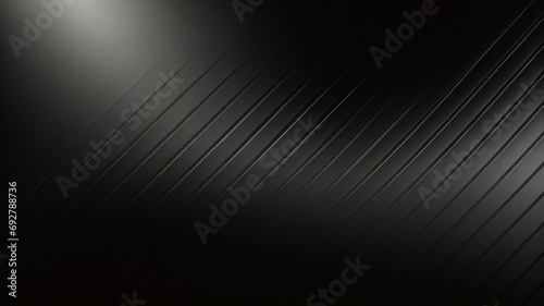 3D-schwarze geometrische abstrakte Hintergrundüberlappungsschicht auf dunklem Raum mit diagonaler Liniendekoration. Modernes grafisches Designelement im Streifenstil für Banner, Flyer, Karten, Broschü photo