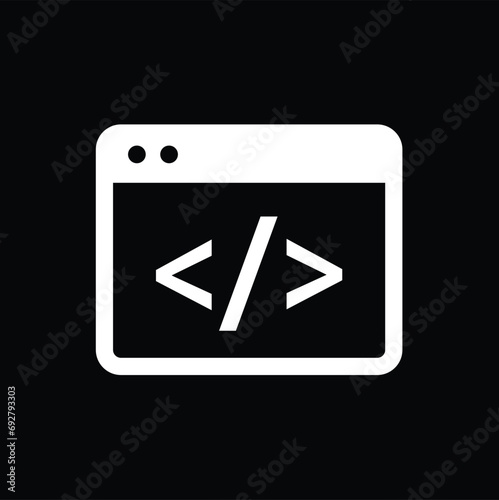 Programming icon, coding