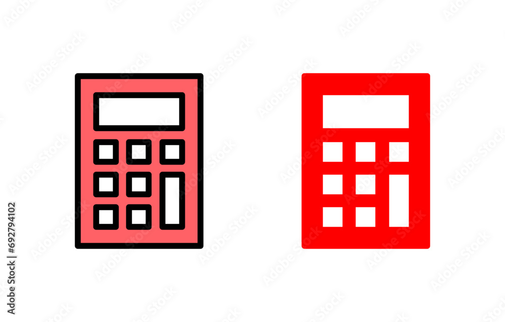 Calculator icon set illustration. Accounting calculator sign and symbol. Calculator icon set illustration. Accounting calculator sign and symbol.