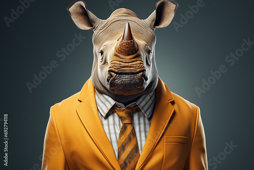 Anthropic Animal Portraits - Elegantly Dressed Animals in Human Attire Posing for Sophisticated Portraits, Perfect for Creative and Editorial Use, AI