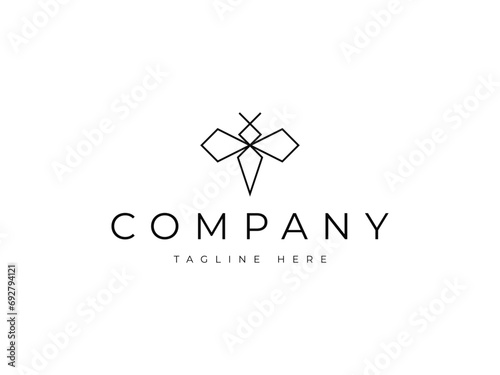 luxury bee line logo design