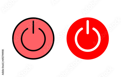 Power icon set illustration. Power Switch sign and symbol. Electric power