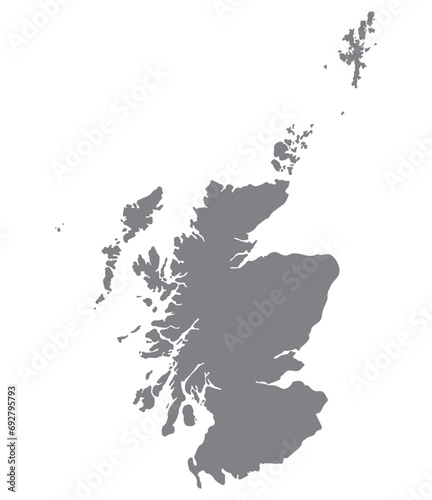 Scotland map. Map of Scotland in blue color