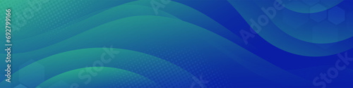 Abstract green blue banner color with a unique wavy design. It is ideal for creating eye catching headers, promotional banners, and graphic elements with a modern and dynamic look.