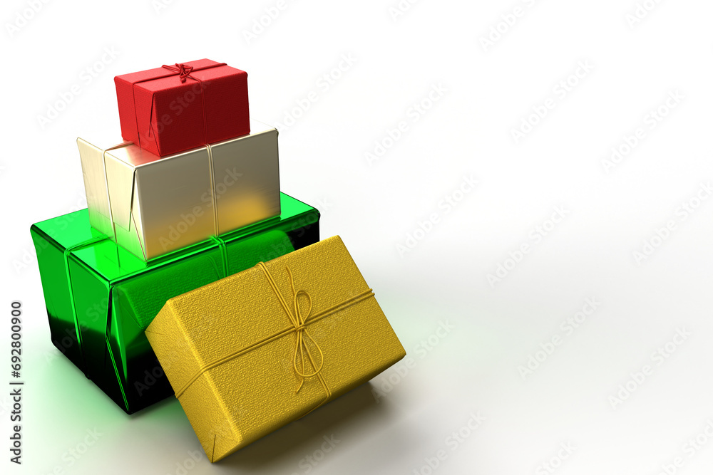 Obraz premium Background with christmas gift boxes space for text