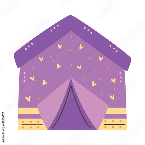 girl teepee colored