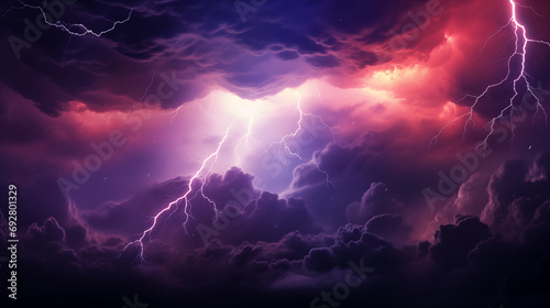 Electric Storm with Colorful Sky 