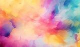 Bright colorful watercolor paint background texture, Generative AI 
