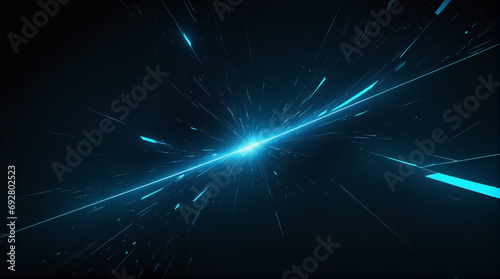 Abstract background shining blue line,futuristic energy image,Generative Ai