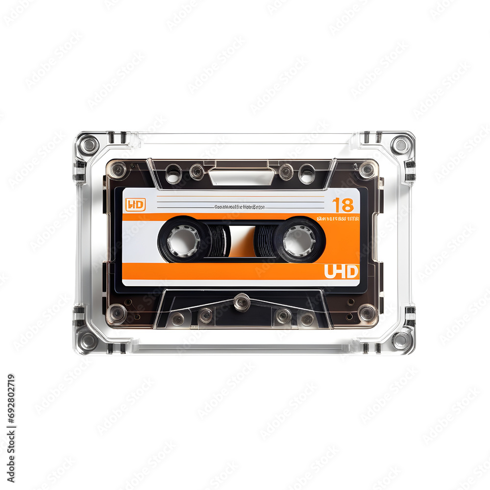 Fototapeta premium cassette tape isolated on transparent or white background