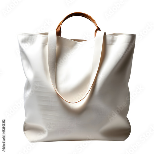White calico bag Isolated on the white background