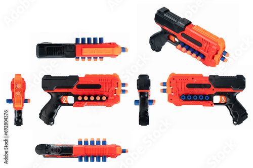 Different view of nerf blaster toy gun photo