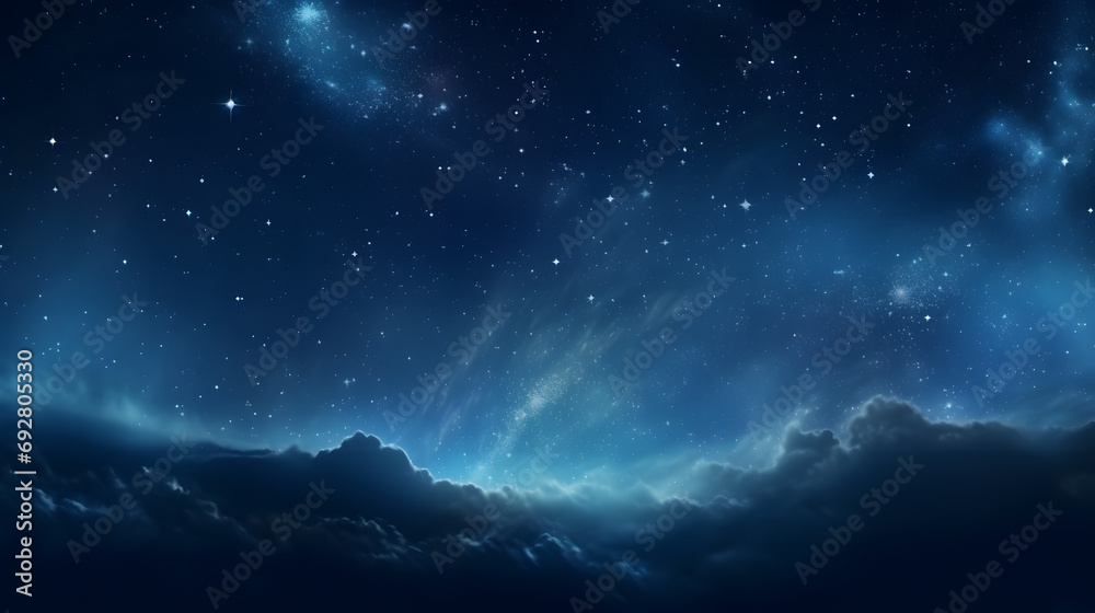 starry night sky outer space universe background