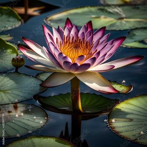 water lily in a pond