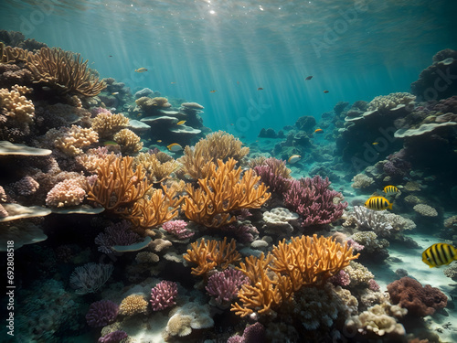 The coral reefs are diverse ecosystems important for marine lifes