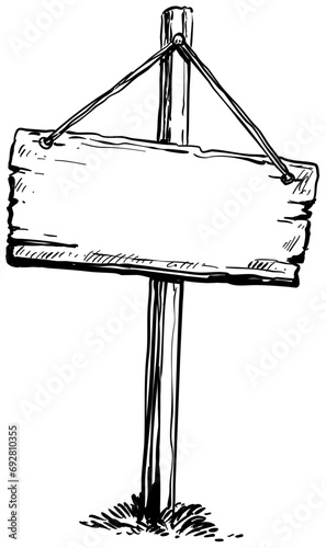 direction sign handdrawn illustration