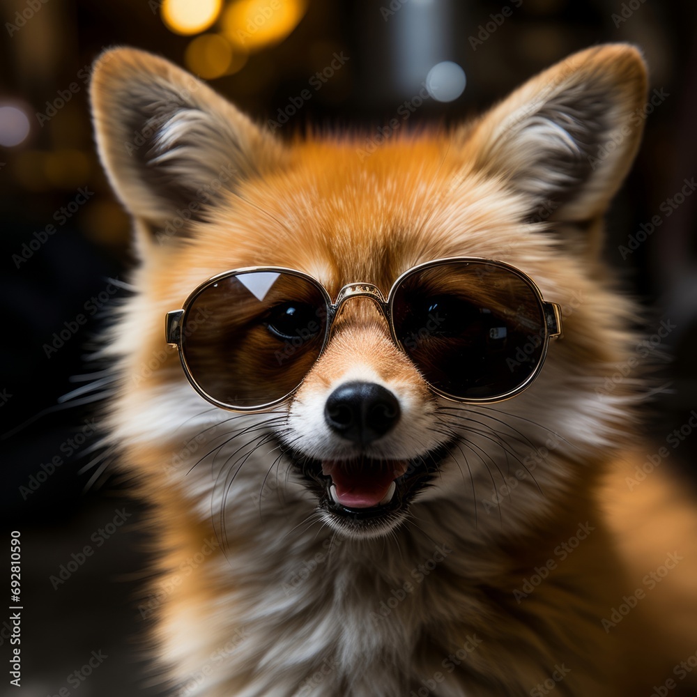 A Stylish Dog Rocking Sunglasses A Stylish Dog Rocking Sunglasses