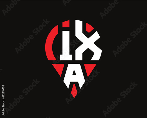 IXA letter location shape logo design. Free Download IXA letter location shape logo design. - GFXLoad