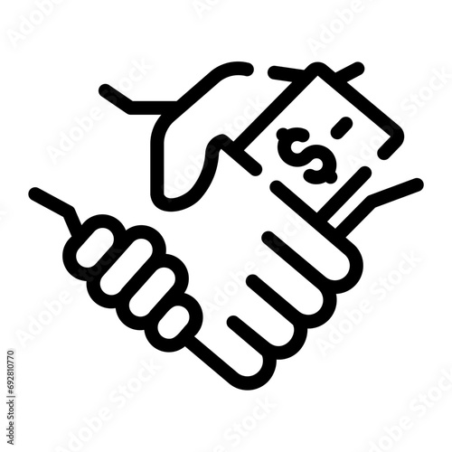 bribery Line Icon
