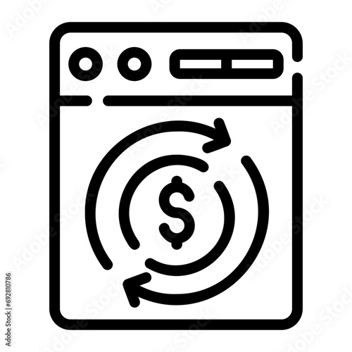 money laundering Line Icon