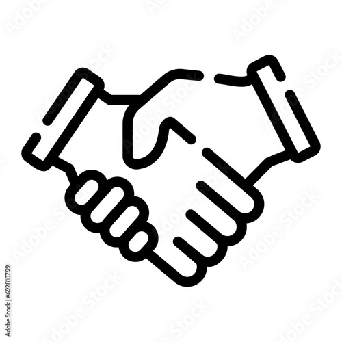 handshake Line Icon