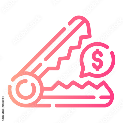 trap Line Gradient Icon