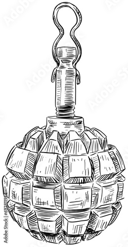 grenade handdrawn illustration