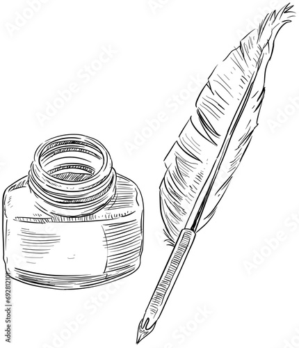 quill handdrawn illustration