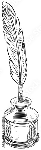 quill handdrawn illustration