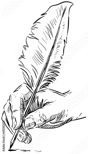 quill handdrawn illustration