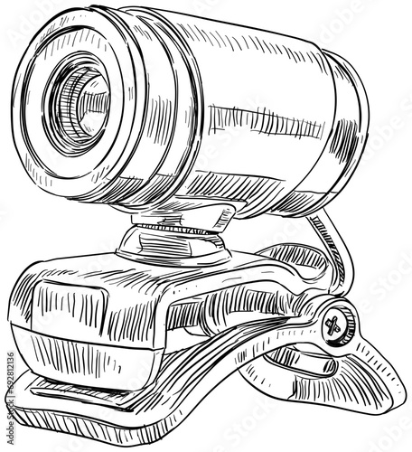 webcam handdrawn illustration