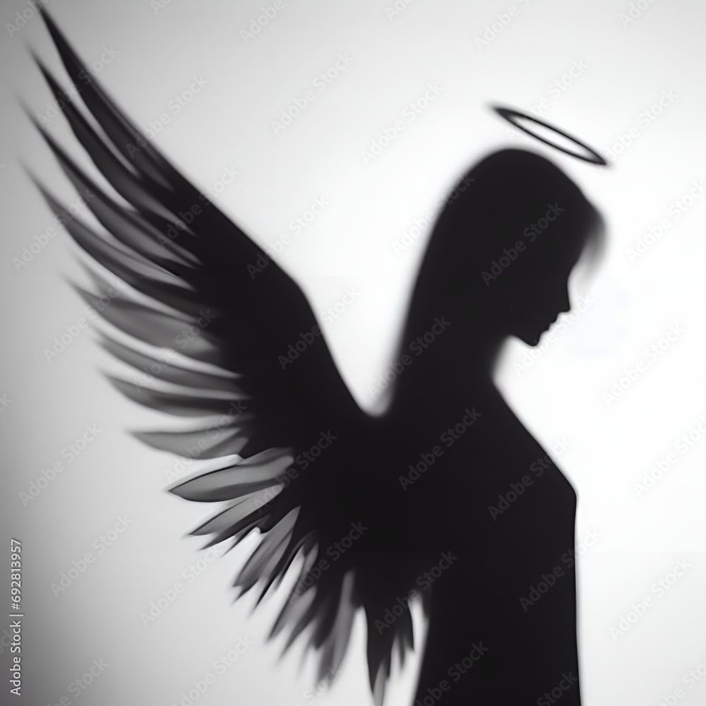silhouette of a angel