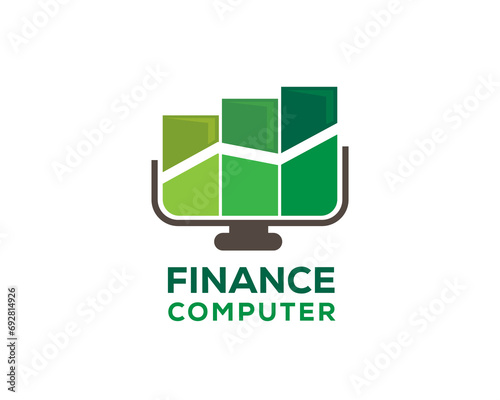 web cart display finance logo design template illustration inspiration