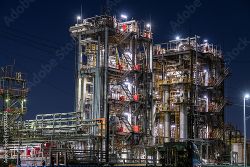 川崎市千鳥町の工場夜景 Night view of a factory in Chidori-cho, Kawasaki City