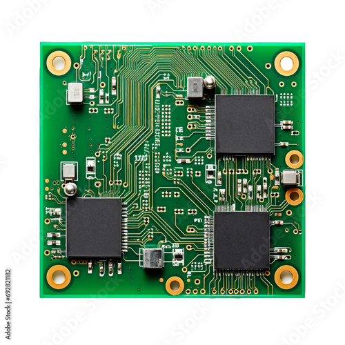 Printed Circuit Board (PCB) Connector, transparent background, isolated image, generative AI