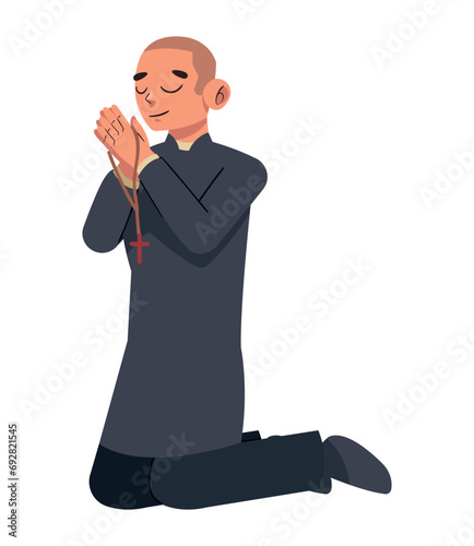 man with rosary